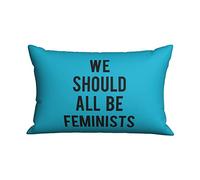 Cushion Cover Case We Should All Be Feminists Throw Pillow Case Comfortable With Invisible Zipper Decorative Pillowcases, For Sofa, Living Room, Home, 40x60cm