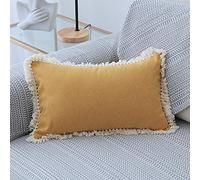 Cushion Cover Cushions For Sofa Decorative Pillows Cotton Linen Cushion Cover 30X50Cm/45X45Cm Pillow Cover Beige Grey Blue Yellow Boho Style Tassles For Sofa Bedhome Decorative-Yellow C