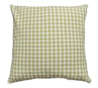 Cushion Cover Gingham Check Green - 22" Square. Zipped. 100% Cotton - Woven Scatter Cushion Cover
