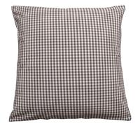 Cushion Cover Micro Gingham Check Brown - 22" Square. Zipped. 100% Cotton - Woven Scatter Cushion Cover