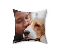 Cushion cover, Photo cushion Personalised Pillow, Double Sided Print, Customised home office cushion, Gift for her him mum nan christmas friend birthday (18" x 18")