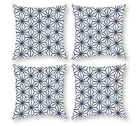 Cushion Cover Pillowcase Cotton Linen Blue Symmetry Mandala Durable Cotton Linen Throw Pillow Case Home Decor for Halloween Easter Gifts 4 1 Set 30x30cm