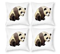 Cushion Cover Pillowcase Cotton Linen Carnivore Snout Bear Durable Cotton Linen Throw Pillow Case Home Decor for Halloween Easter Gifts 4 1 Set 30x30cm