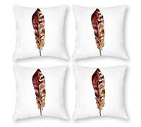 Cushion Cover Pillowcase Cotton Linen Deciduous Twig Beech Durable Cotton Linen Throw Pillow Case Home Decor for Halloween Easter Gifts 4 1 Set 80x80cm