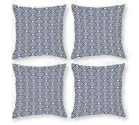 Cushion Cover Pillowcase Cotton Linen Design Symmetry Mandala Durable Cotton Linen Throw Pillow Case Home Decor for Halloween Easter Gifts 4 1 Set 43x43cm