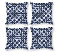 Cushion Cover Pillowcase Cotton Linen Design Symmetry Mandala Durable Cotton Linen Throw Pillow Case Home Decor for Halloween Easter Gifts 4 1 Set 55x55cm