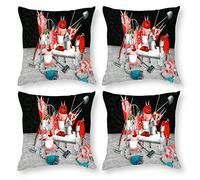 Cushion Cover Pillowcase Cotton Linen Font Graphic Design Still Life-up Durable Cotton Linen Throw Pillow Case Home Decor for Halloween Easter Gifts 30x30cm