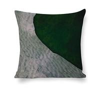 Cushion Cover Pillowcase Cotton Linen Green Space World Durable Cotton Linen Throw Pillow Case Home Decor for Halloween Easter Gifts 50 * 50cm
