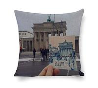Cushion Cover Pillowcase Cotton Linen Landmark Architecture Classical Architecture-up Durable Cotton Linen Throw Pillow Case Home Decor for Halloween Easter Gifts 50 * 50cm