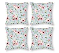 Cushion Cover Pillowcase Cotton Linen Pattern Plant Pedicel Durable Cotton Linen Throw Pillow Case Home Decor for Halloween Easter Gifts 4 1 Set 43x43cm