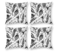 Cushion Cover Pillowcase Cotton Linen Plant Botany Organism Durable Cotton Linen Throw Pillow Case Home Decor for Halloween Easter Gifts 4 1 Set 43x43cm