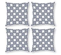 Cushion Cover Pillowcase Cotton Linen Symmetry Design Mandala Durable Cotton Linen Throw Pillow Case Home Decor for Halloween Easter Gifts 4 1 Set 40x40cm