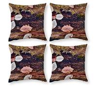 Cushion Cover Pillowcase Cotton Linen Wilderness Autumn Still Life-up Durable Cotton Linen Throw Pillow Case Home Decor for Halloween Easter Gifts 4 1 Set 35x35cm