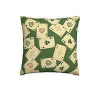Cushion Cover Retro Aces Of Playing Card Pillowcase Soft Pillow Cover Fashion Throw Pillow Cover 45X45Cm For Bench Garden Bedroom