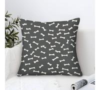 Cushion Cover Set of 1 Bone Pattern-Minimalist Design Style Decorative Machine Washable Pillowcases Square Cushions with Invisible Zipper Cushion Covers for Living Room Sofa Couch Bed Throw Pillow Cas
