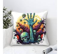 Cushion Cover Set of 1 Zombie Hand-horror Art Style Decorative Machine Washable Pillowcases Square Cushions with Invisible Zipper Cushion Covers for Living Room Sofa Couch Bed Throw Pillow Cases 40x40