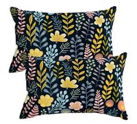 Cushion Covers 14 x 22 Inches Spring Blooms Cushion Cover 2 pack Velvet Throw Pillow Covers Summer Sofa Cushions 35 x 55 cm Decorative Pillowcases Soft Cushions Cover for Sofa Bed Home Decor -SC396