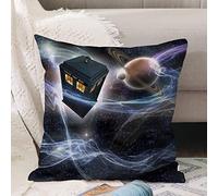 Cushion Covers 18x18 Inch,Doctor Who Tardis Dans Starry Fantasy Background,Throw Pillow Cover Soft Pillowcases with Invisible Zipper for Sofa and Couch 45x45cm