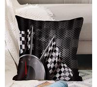 Cushion Covers 18x18 Inch,F1 Car Racing White Black,Throw Pillow Cover Soft Pillowcases with Invisible Zipper for Sofa and Couch 45x45cm