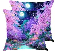 Cushion Covers 18x18 inch Outdoor Waterproof Cushions Butterfly Moon Cushion Square Pillow Covers Velvet Decorative Cushions for Couch, Bed and Living Room Home Decor Throw Pillow Cover X1JJ-303