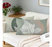 Cushion Covers 20 x 28 inch Mustard Color Cushions Set of 2 Linen Decorative Pillows Simple Double Sided Printing,Rectangle Sofa Throw Pillow Case for Home Living Couch Outdoor Garden Decor L-909