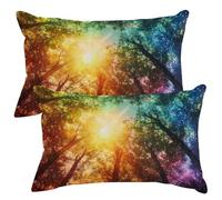 Cushion Covers 20 x 32 Inches Forest Cushion Cover 2 pack Velvet Throw Pillow Covers Trees Sofa Cushions 50 x 80 cm Decorative Pillowcases Soft Cushions Cover for Sofa Bed Indoor Home Decor -SC404