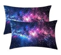 Cushion Covers 25 x 50 Starry Sky Pillow Cases 2 pack Large cushions Double Sided Printing, Soft Rectangle Decorative Pillows with Invisible Zipper for Bed Sofa Home Garden Autumn Decor Gifts D-947
