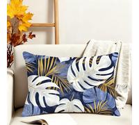 Cushion Covers 30cm x 60cm Tropical Cushions Leaf Cushion Covers Garden Cushions Set of 1 Velvet Fall Decorative Pillows with Invisible Zipper Throw Pillow for Sofa Garden Balcony Car Office 3s-176