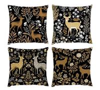 Cushion Covers 30x30cm, Outdoor Cushions Set of 4 Decorative Linen Square Cushion Covers Dragon Boat Animation Waterproof Cushions With Smooth Invisible Zip Sofa Bed Outdoor Garden Summer Decor s-461