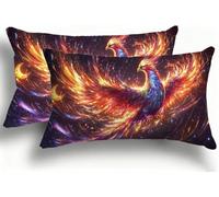 Cushion Covers 30x60cm Set Of 2 Phoenix Luna Cushion Cover Sofa Cushions Pillowcases With Invisible Zipper, Soft And Double-Sided Printing Decorative Throw Pillows For The Couch, Bed Decoration F0A909
