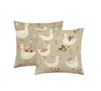 Cushion Covers 35x35cm, Pillow Cases 2 pack grey Duck Linen Cushions