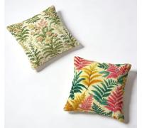 Cushion Covers 40 x 40 Pillow Cases 2 Pack Yellow Sofa Cushions 16x16 Inch Decorative Pillows Flower Outdoor Pillowcase Linen, HD Double Sided Printing for Bench Home Decoration Spring Summer 5-HG151J