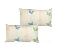 Cushion Covers 40 x 60 cm, Rectangle Cushion Covers Set of 2, Spring Decorative Pillow Case Cover, Velvet Waterproof Outdoor Cushions Yellow Butterfly, Throw Pillow for Sofa Living Room Decor S0-481