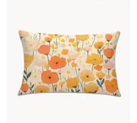 Cushion Covers 40 x 70 cm Flower Decorative Pillow Covers for Bed, Velvet Rectangular Pillowcases Double-sided Printed, 15.7 x 27.6 in Lumbar Cushion Covers for Sofa Chair Living Room (Autumn)2Y-564