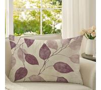 Cushion Covers 40 x 70 cm Retro Decorative Throw Pillow Cover Set of 1 Velvet Leaf Cushion Covers 16x28 Inch Double Sided Printed Pillow Cases for Living Room Sofa Bedroom Bed Car Decor Gifts 1D#226