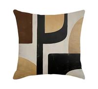 Cushion Covers 40cm x 40cm Black Yellow Pillowcase with Invisible Zipper,Decorative Throw Pillows Cover Thickened linen fabric sSfa Cushions Cover,for Home Décor, Bedroom & Sofa