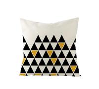 Cushion Covers 40cm x 40cm Black Yellow Pillowcase with Invisible Zipper,Decorative Throw Pillows Cover Thickened linen fabric sSfa Cushions Cover,for Home Décor, Bedroom & Sofa