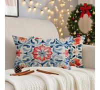 Cushion Covers 40cm x 60cm Boho Cushions, Garden Cushions Rectangle Cushion Covers Pack of 2 Double Sided Printed Linen Throw Pillow Covers for Living Room Sofa Bedroom Bed Home Decor Floral 3m-134