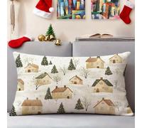 Cushion Covers 40cm x 80cm Beige Cushions Rural Cushion Covers Garden Cushions Set of 1 Linen Fall Decorative Pillows with Invisible Zipper Throw Pillow for Sofa Garden Patio Balcony Car Office 3s-598