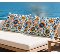 Cushion Covers 40x60 cm Retro Cushions Waterproof Velvet Furniture Cushions Bohemia Outdoor Garden Decorative Rectangular Throw Pillow Covers 2025 New,for Sofa Patio Autumn 16x24in set of 2 z-1085