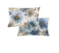 Cushion Covers 40x60cm Teal Outdoor Cushion Covers Flowers Pillow Covers Decorative Pillows Velvet With Invisible Zipper Design set of 2 for Living Room Bedroom Sofa Room Decor Gifts for Woman T445
