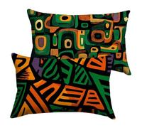 Cushion Covers 40x75cm Green Outdoor Cushions Abstract Pillows Covers Set of 2 Soft Comfy Velvet Throw Pillowcases with Invisible Zipper, Room Bed Sofa Garden Car Winter Spring Decorative Gift Y-P1066