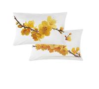 Cushion Covers 40x80cm Yellow Outdoor Cushion Covers Flowers Pillow Covers Decorative Pillows Velvet With Invisible Zipper Design set of 2 for Living Room Bedroom Sofa Room Decor Gifts for Woman T441