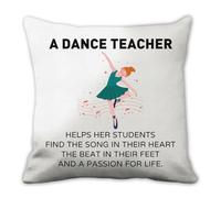Cushion Covers 45 x 45 Dance Teacher Gifts Throw Pillow Cover for Living Room, Thank You Teacher Gifts for Women Christmas End of the Year Dance Teachers Inspirational Gift End of Term Gift