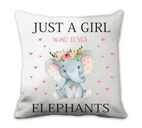 Cushion Covers 45 x 45 Elephant Gifts for Women Cute Elephants Gift Sofa Throw Pillow Covers, Girls Birthday Presents Teenage Girls Gifts Valentines Gift for Women Girlfriend Christmas