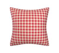 Cushion Covers 45 x 45 Red White Decorative Cushions Cover Sofa,linen Cushions Covers,Pillow Cover Square with Invisible Zipper Detachable,for the Couch, Bed and Home Decoration