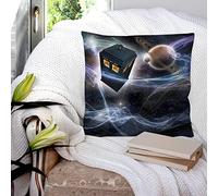 Cushion Covers 45x45 cm, Polyester Square Throw Pillow Cases,Doctor Who Tardis Dans Starry Fantasy Background, Cushion Cover for Sofa Couch Bedroom with Invisible Zipper, 18x18 Inches