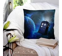 Cushion Covers 45x45 cm, Polyester Square Throw Pillow Cases,Doctor Who Theme of Movie Space Art Print, Cushion Cover for Sofa Couch Bedroom with Invisible Zipper, 18x18 Inches