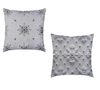 Cushion Covers 45x45cm Set of 2 Black And White Outdoor Waterproof Settee Cushions Covers Snow Soft Decorative Seat Pads Invisible Zipper Design for Living Bedroom Couch Room Decor Gifts Y-625EN