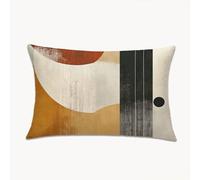 Cushion Covers 50 x 70 cm Orange Decorative Pillow Covers for Bed, Velvet Rectangular Pillowcases Double-sided Printed, 19.7 x 27.6 in Lumbar Cushion Covers for Sofa Chair Living Room (Yellow)2Y-546